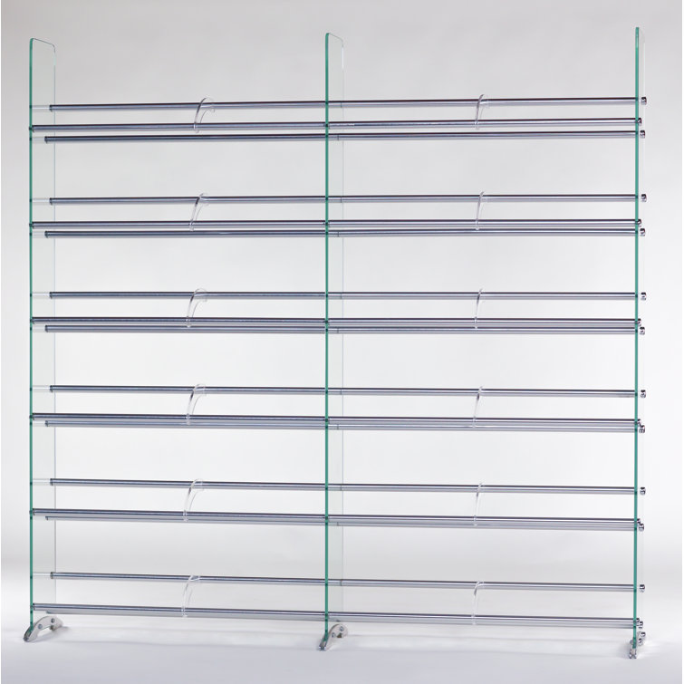 Symple Stuff Glass DVD/CD Rack for Storage 792 CDs 552 DVDs & Reviews